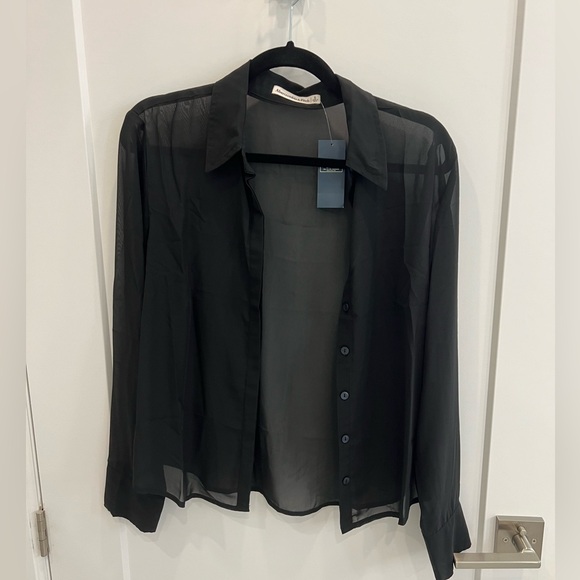 Abercrombie long sleeve sheer button up shirt - Picture 1 of 4